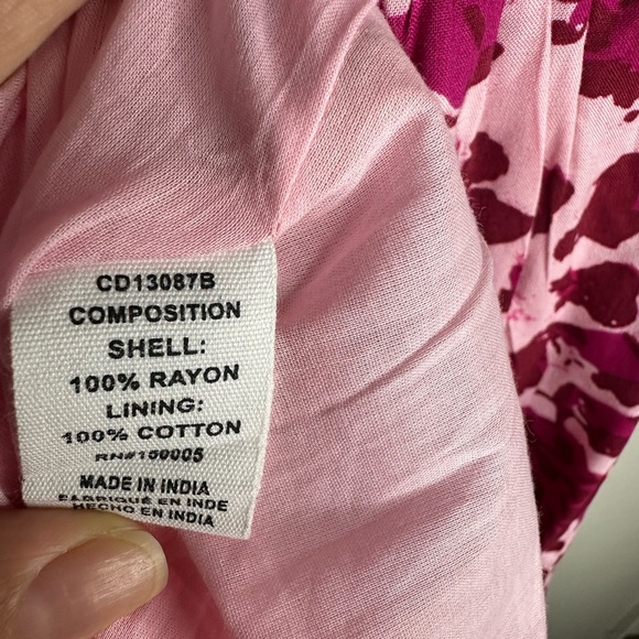 NWT Maisie Women's Pink Floral Sleeveless Halter Maxi Dress Lined Size M - Picture 9 of 9